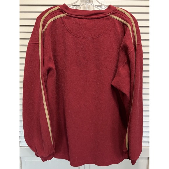 The Edge San Francisco 49ers Thermal Sweatshirt Top Size XL NFL Buttons Red/Gold - Picture 5 of 6